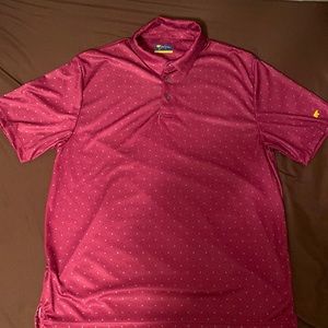 Jack Nicklaus PGA Tour Golf polo burgundy patern